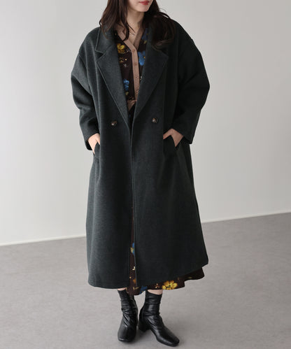 テーラードウールロングコート