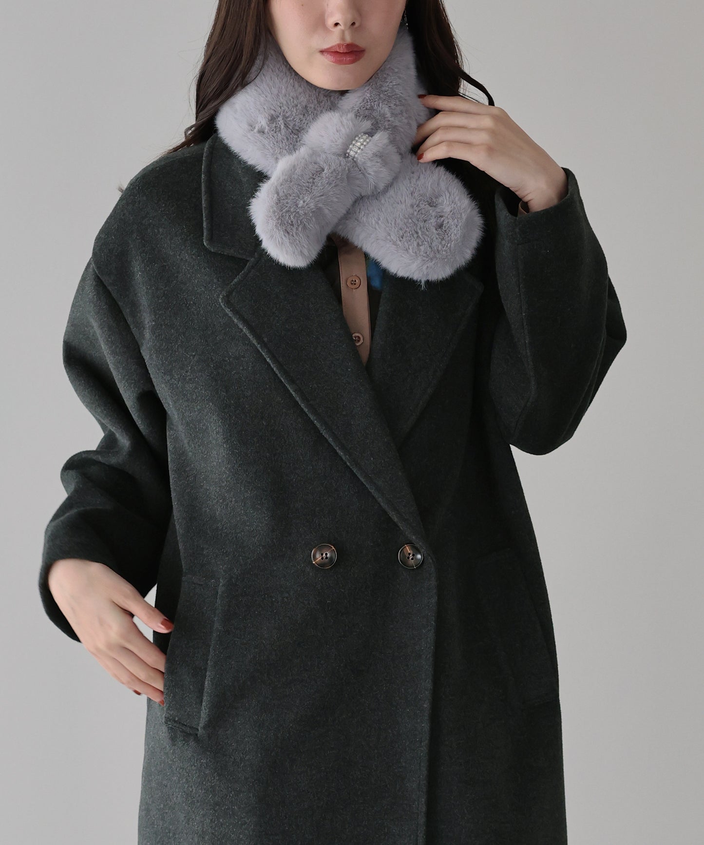 テーラードウールロングコート