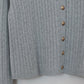 ゴールドボタンケーブルクルーカーディガン