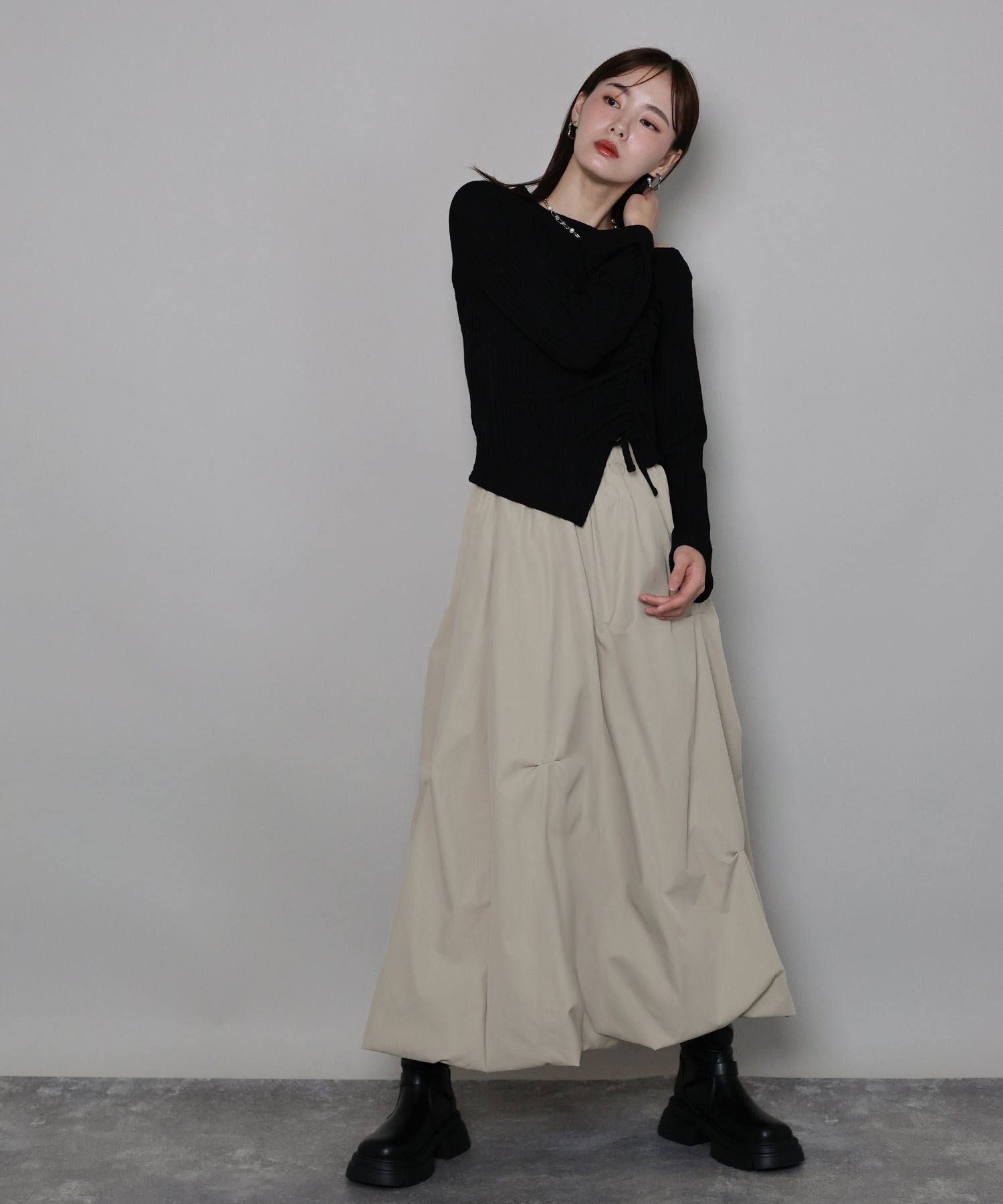 エタナリー　バルーンスカート セットアップ対応】ナイロンバルーンミニSK|ems excite | RETRO