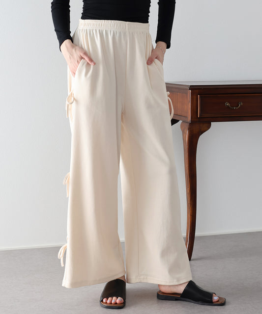 【早割5％OFF】サイドリボンスウェットパンツ