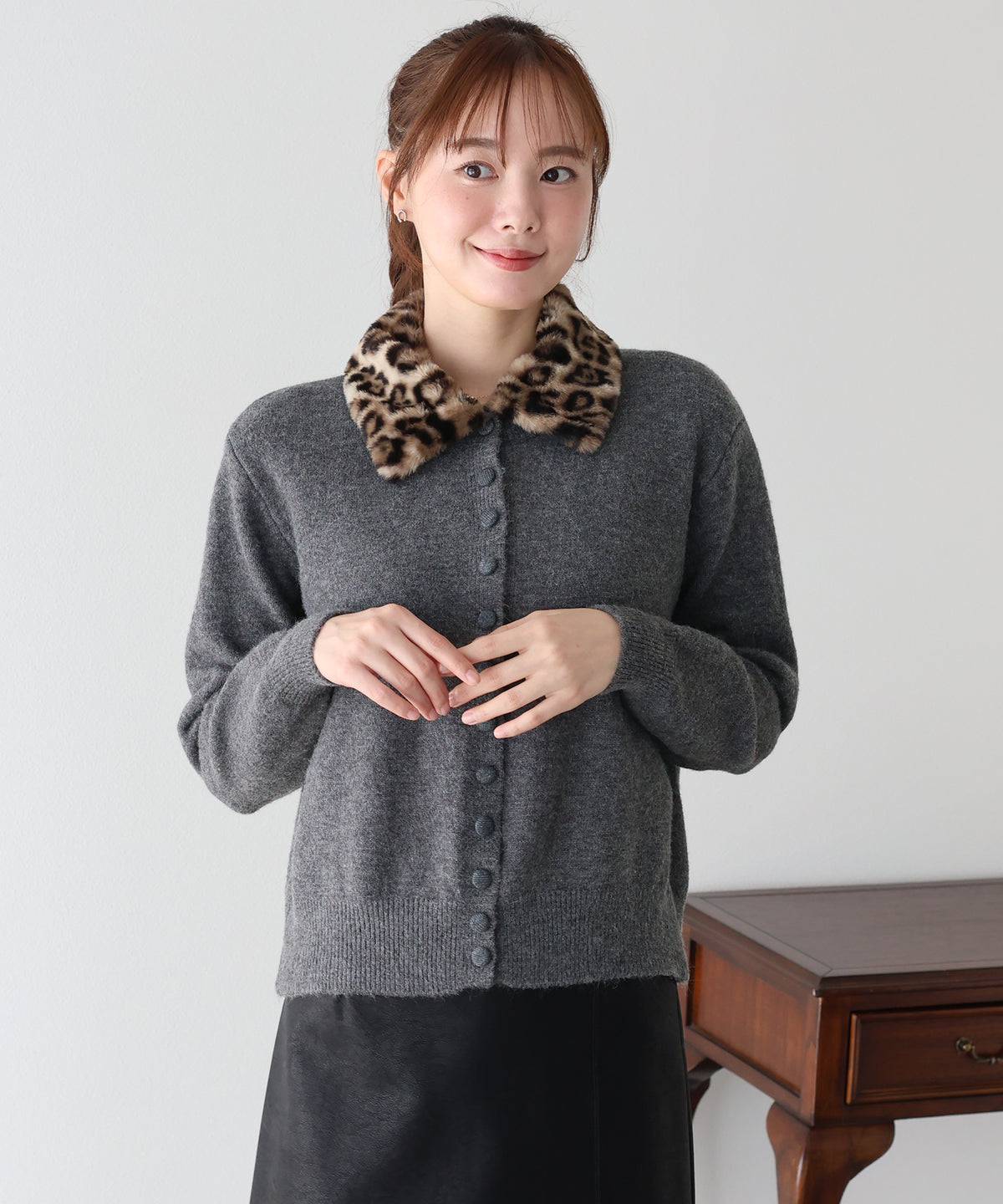 【早割5％OFF】2wayレオパードカラーカーディガン