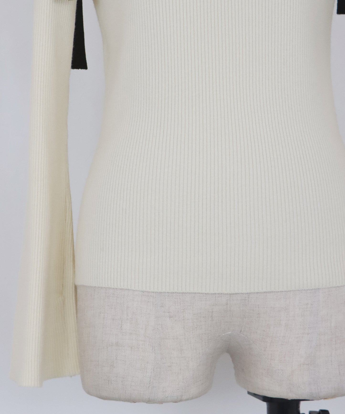 ベロアリボンリブニット