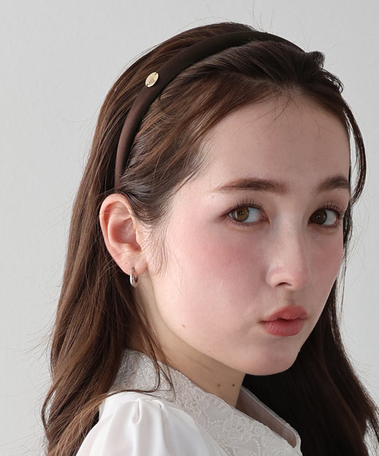 メタルモチーフサテンカチューシャ