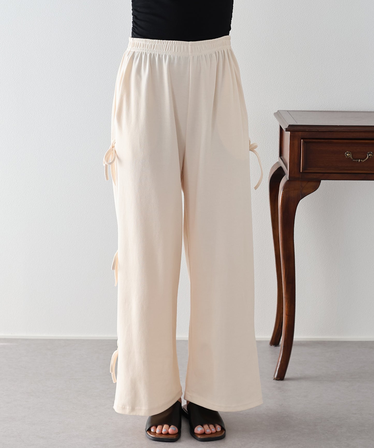 【早割5％OFF】サイドリボンスウェットパンツ