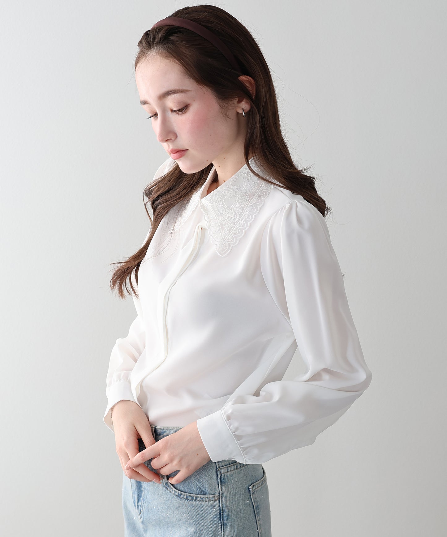 レース襟ブラウス【ネコポス】