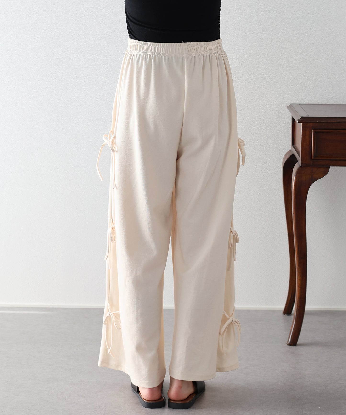 【早割5％OFF】サイドリボンスウェットパンツ