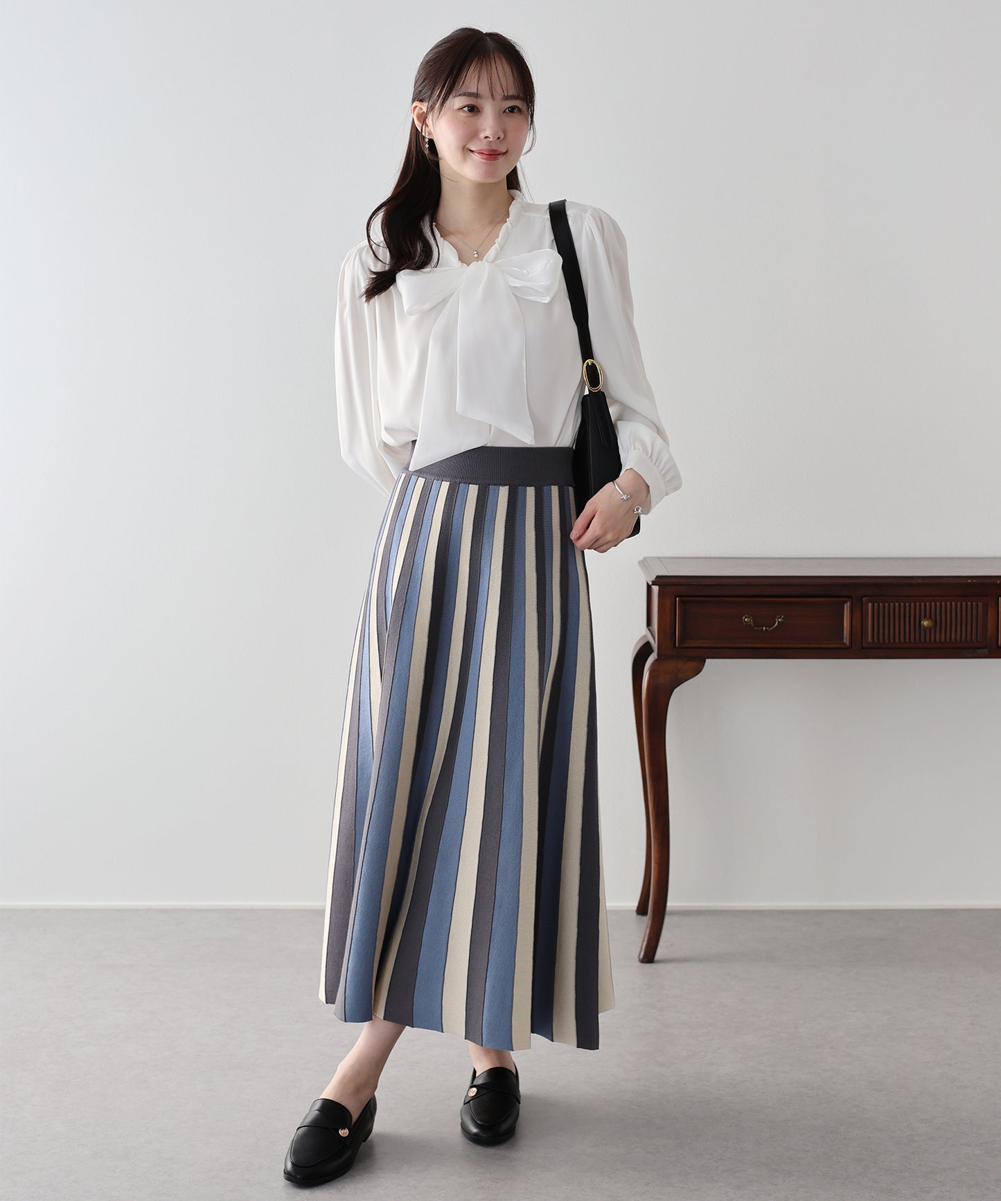 ミニパールボウタイブラウス【ネコポス】