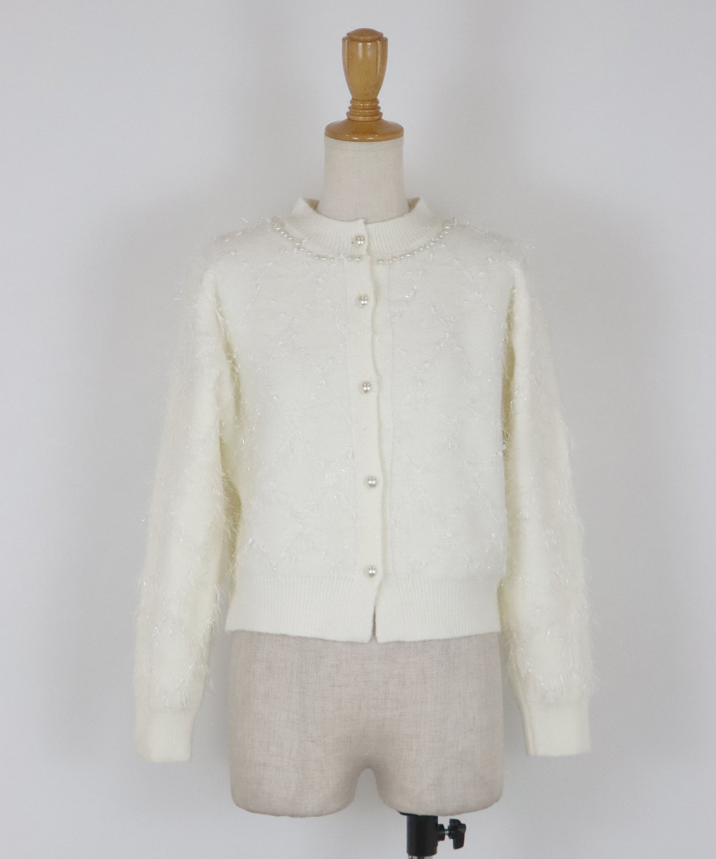 ラメジャガードカーディガン