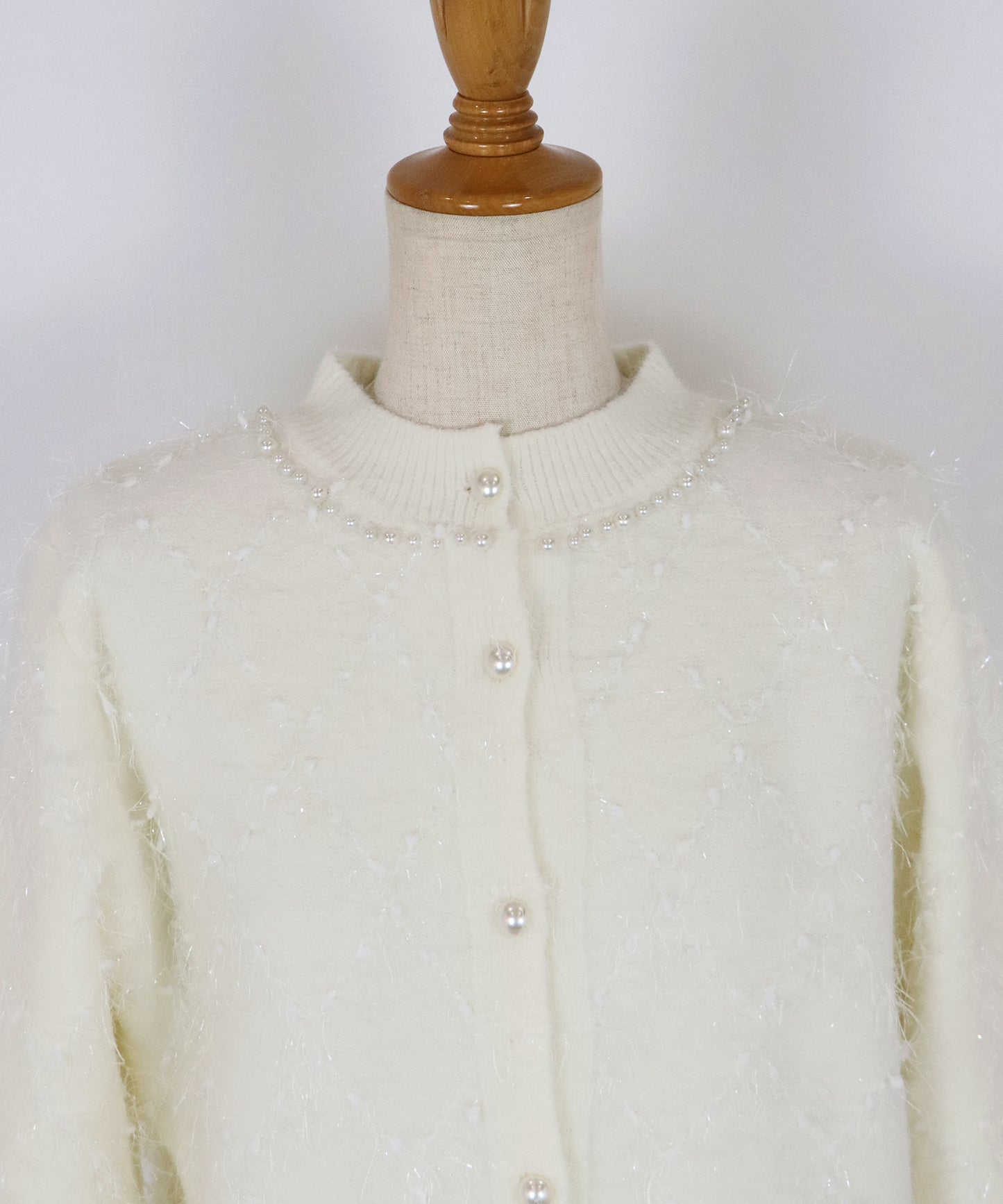 ラメジャガードカーディガン