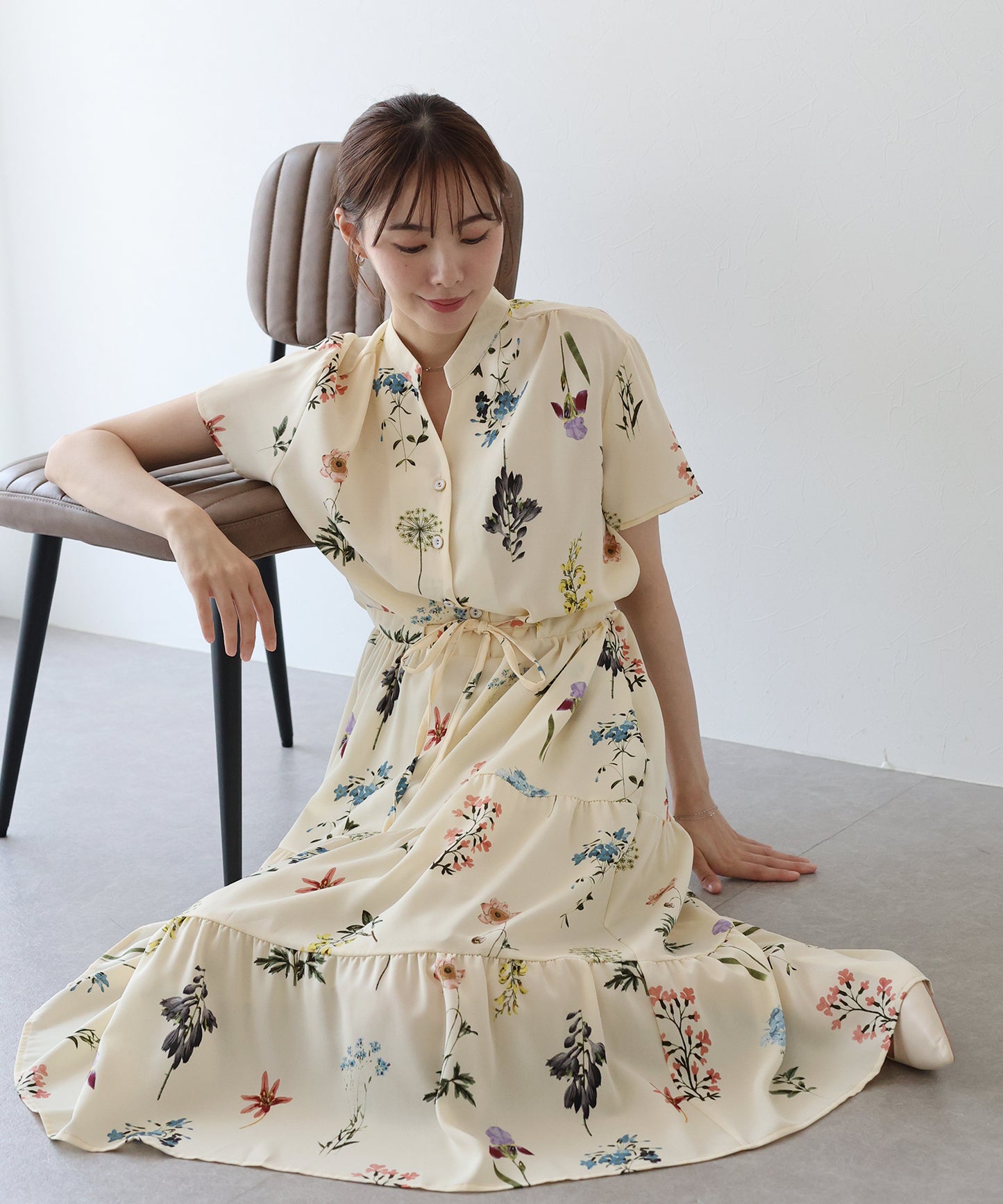 【TIME SALE】【接触冷感】無地＆アソート花柄ワンピース