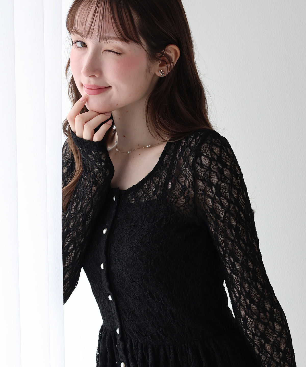 【早割5％OFF】レースペプラムカットソー【メール便】