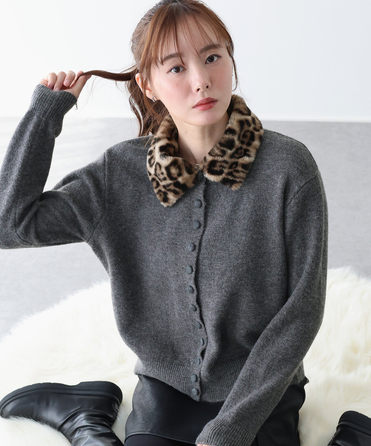 【早割5％OFF】2wayレオパードカラーカーディガン