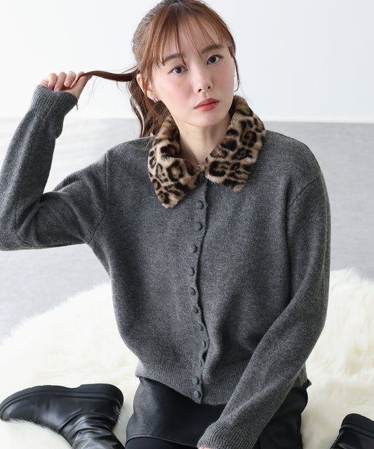 【早割5％OFF】2wayレオパードカラーカーディガン
