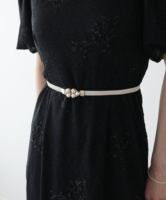 パールビジュ細ゴムベルト パーティーベルト【ネコポス】