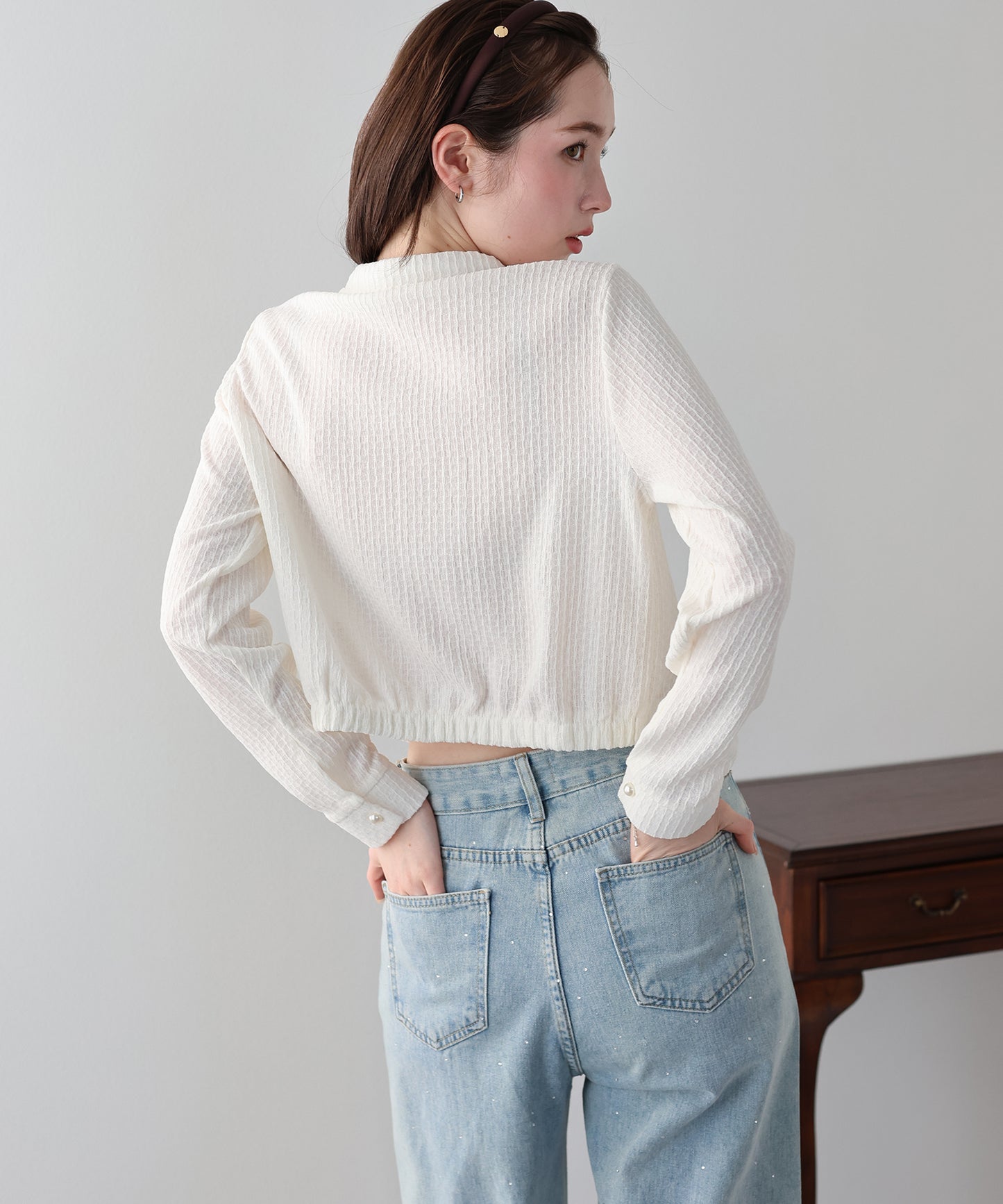 ネックレースリボンカーディガン【ネコポス】