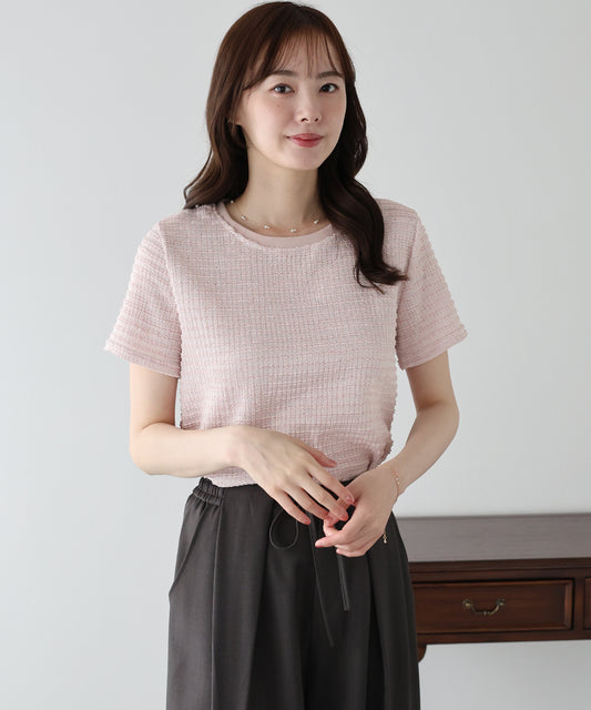 【早割5％OFF】ボーダージャガードカットソー【メール便】