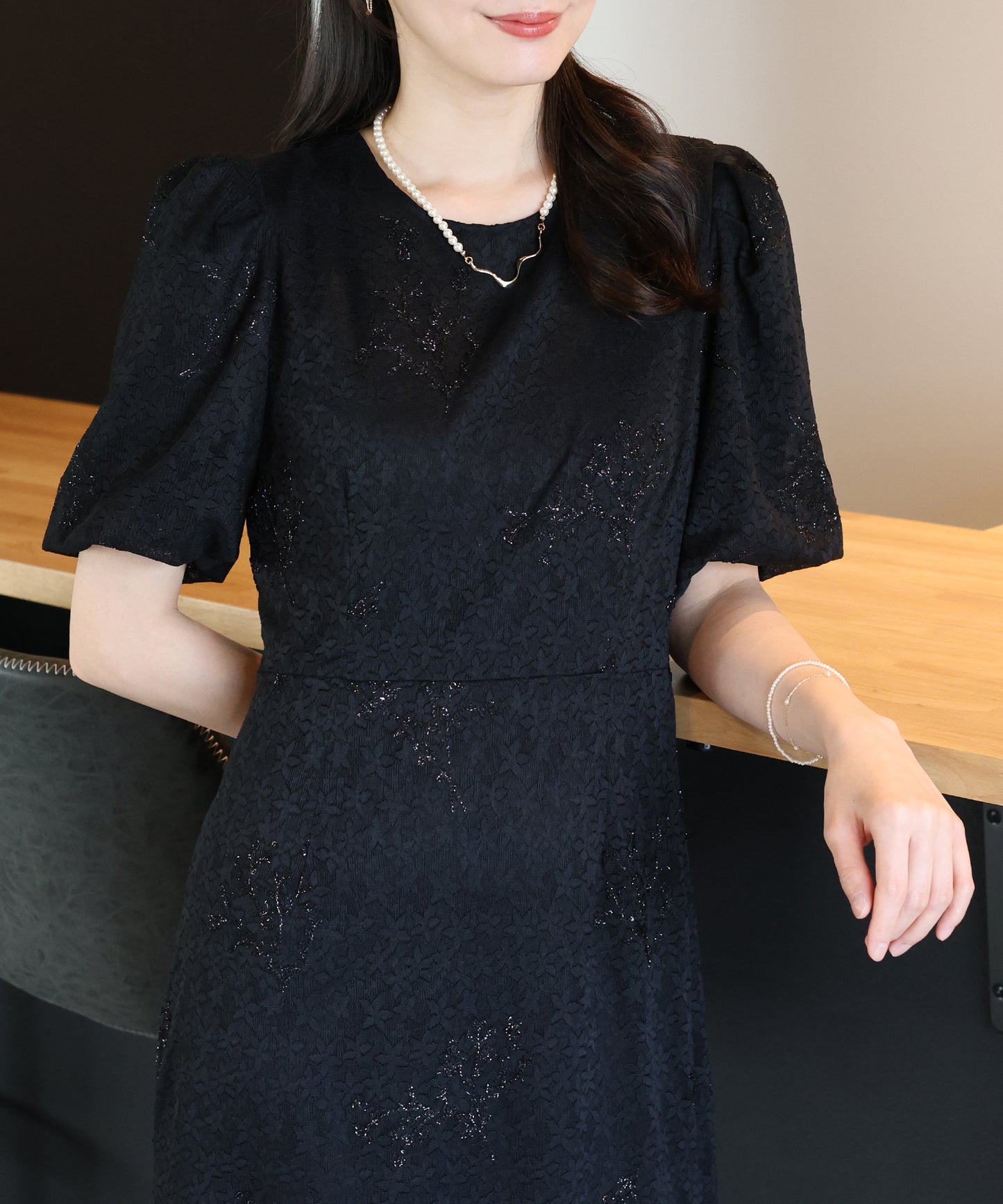 バックリボンマーメイドドレス