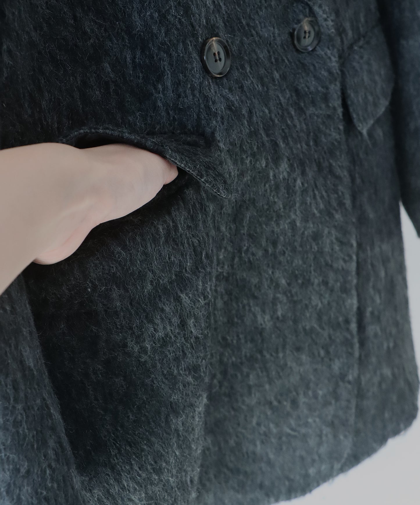 【SALE】[J by blue]シャギーハーフコート