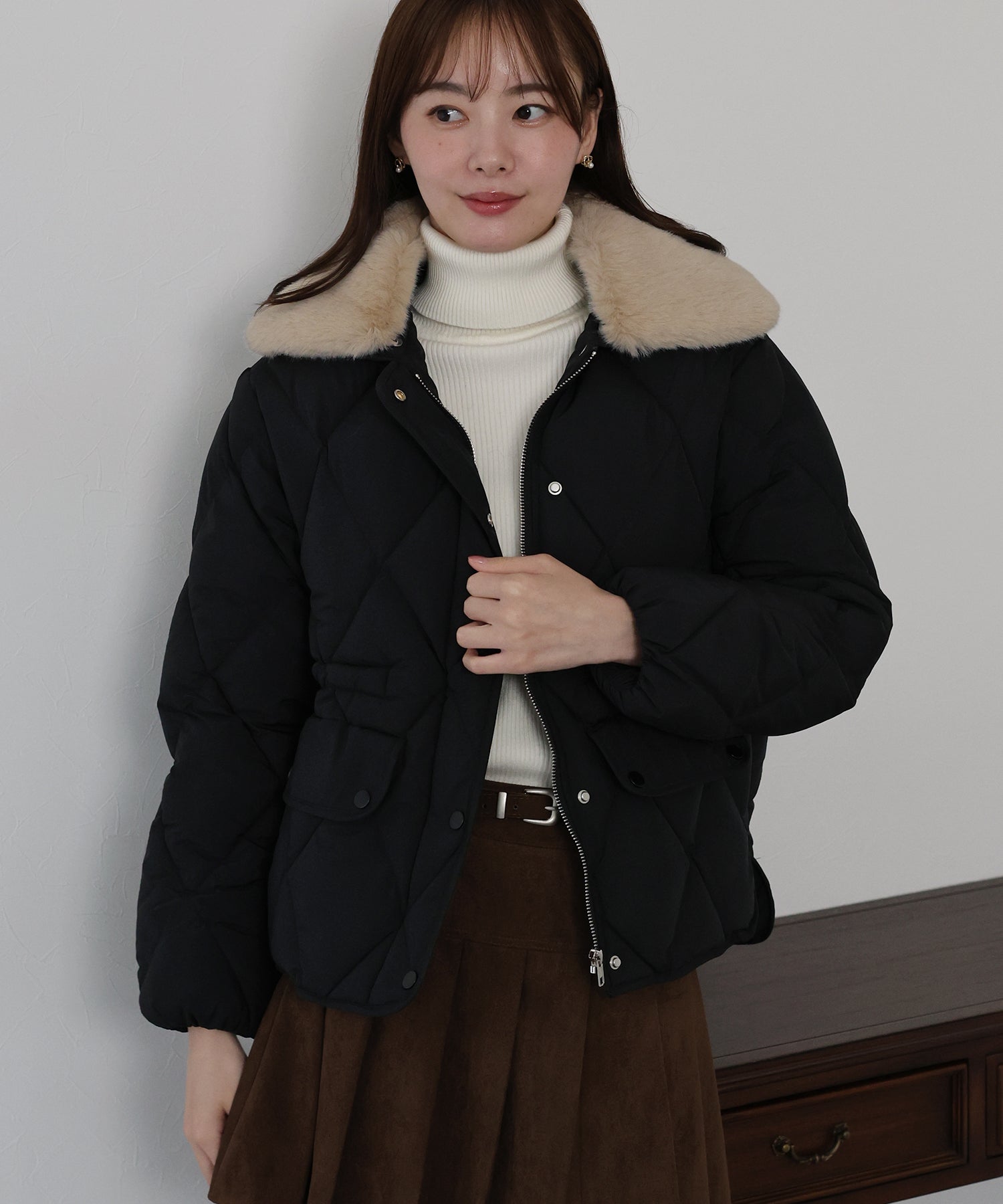 ファー襟キルティングジャケット – BLUE ONLINE