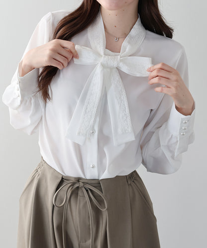 レースボウタイブラウス【ネコポス】