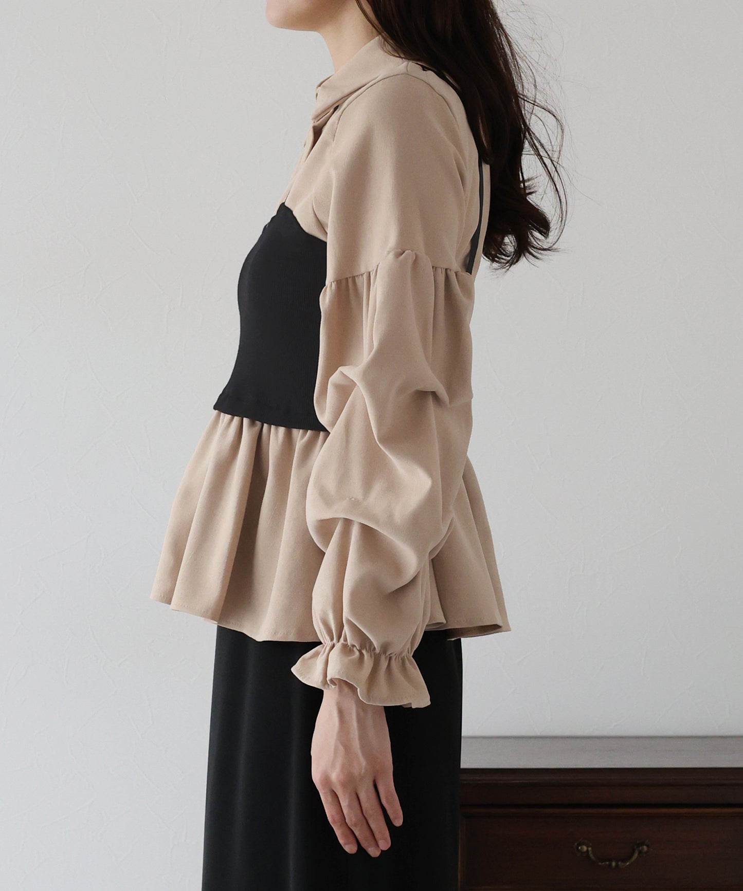 【TIME SALE】ビスチェレイヤードコーデュロイシャツ