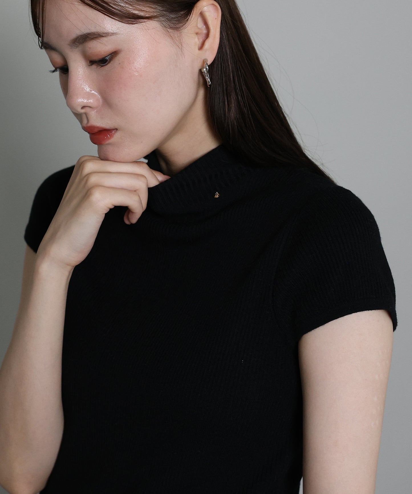 【早割5％OFF】ウール混フレンチスリーブニット【ネコポス】[ J by blue ]