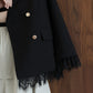 【早割5％OFF】《2サイズ展開》レースドッキングテーラードジャケット