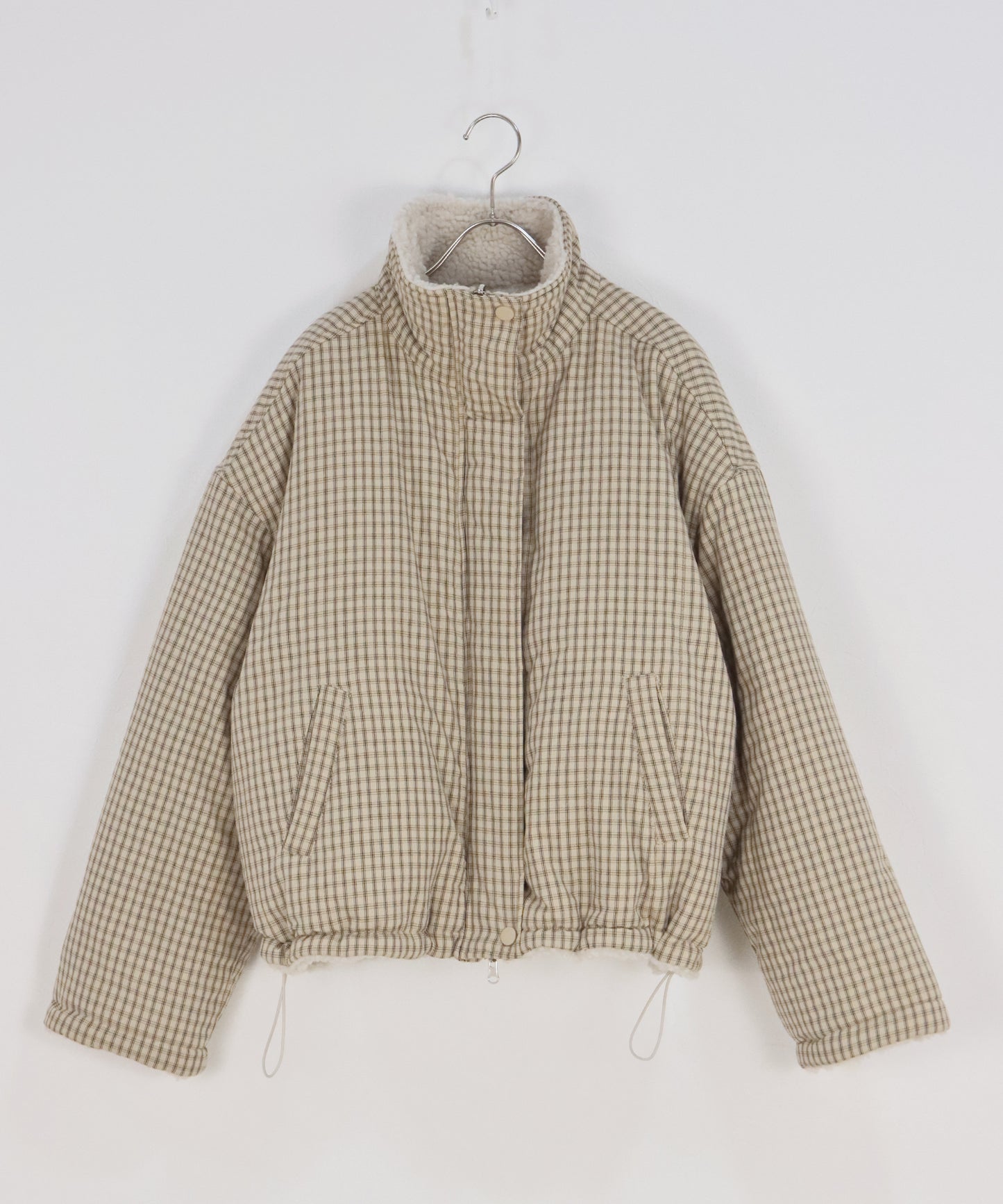 【早割5％OFF】2WAYボアチェックダウンジャケット