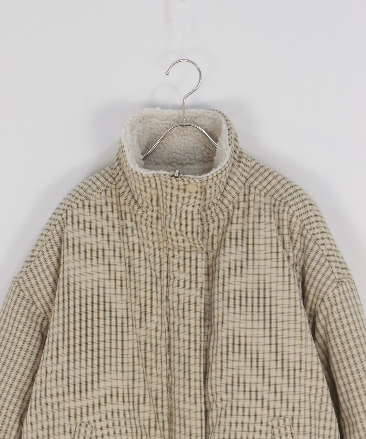 【早割5％OFF】2WAYボアチェックダウンジャケット