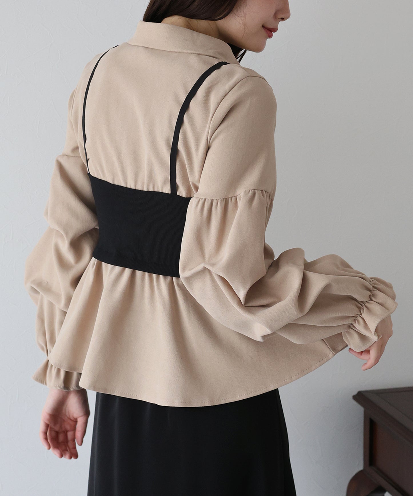 【TIME SALE】ビスチェレイヤードコーデュロイシャツ