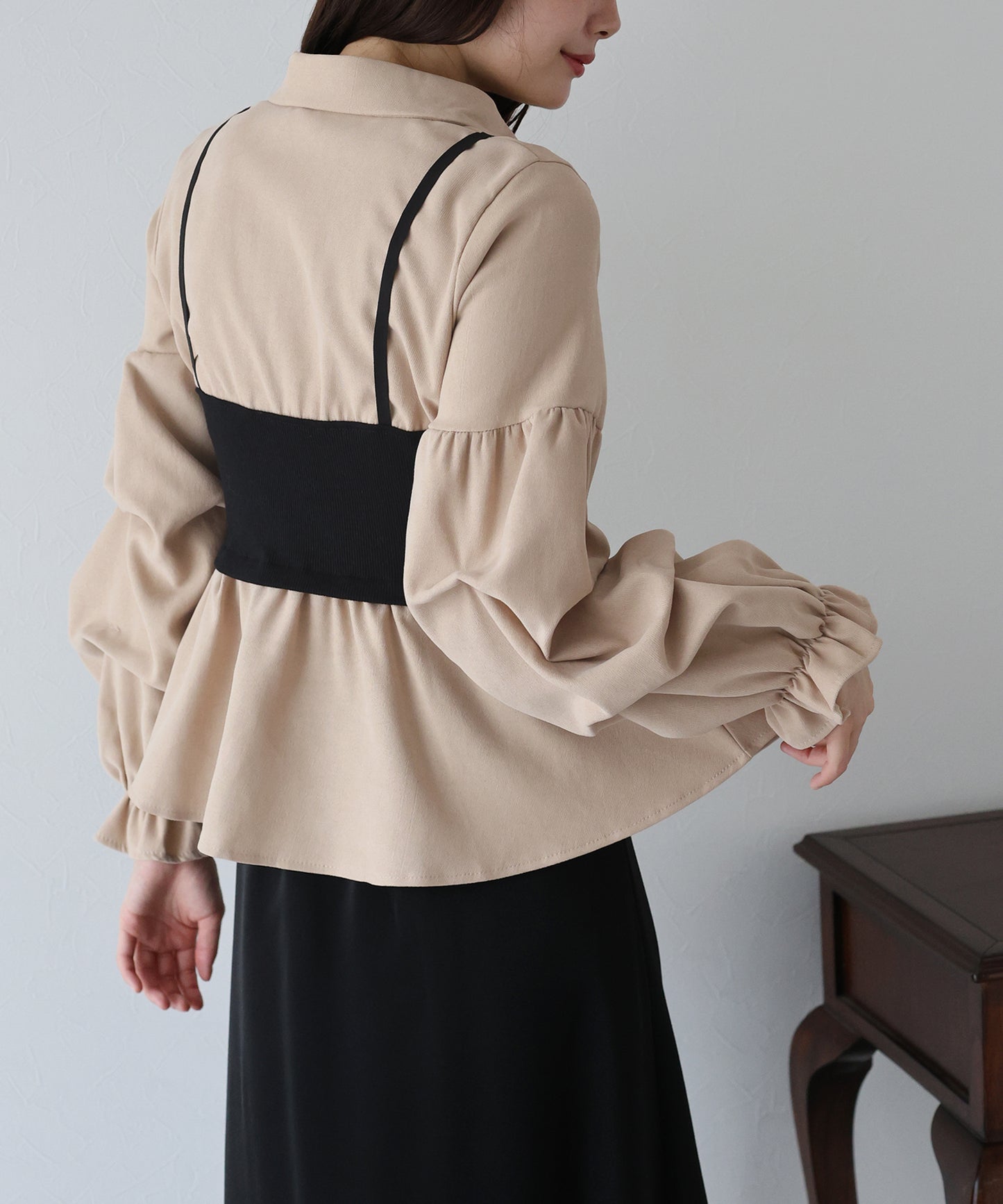 【早割5％OFF】ビスチェレイヤードコーデュロイシャツ