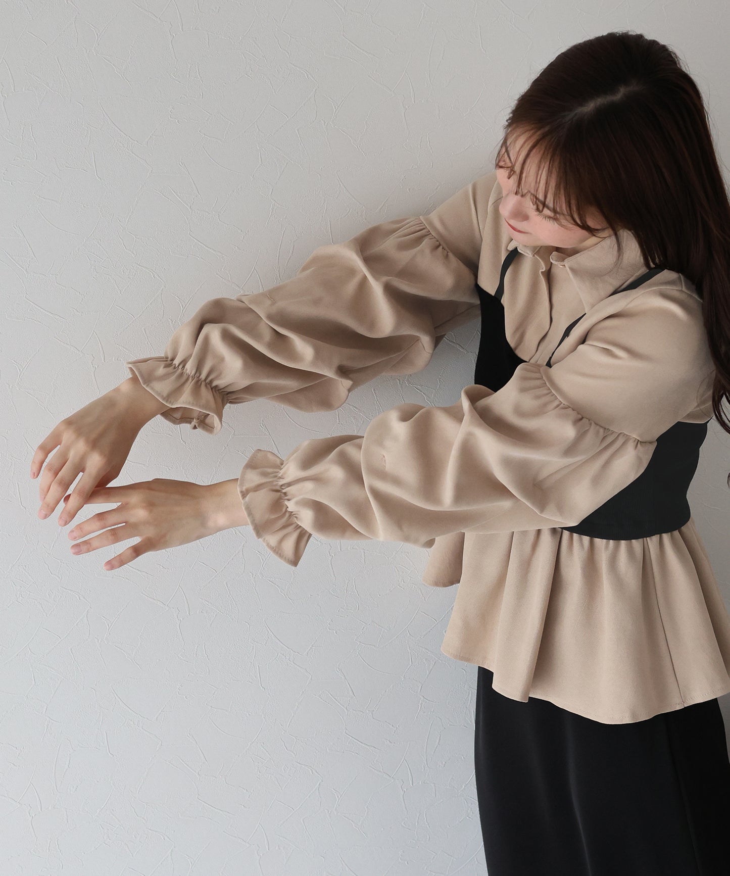 【TIME SALE】ビスチェレイヤードコーデュロイシャツ