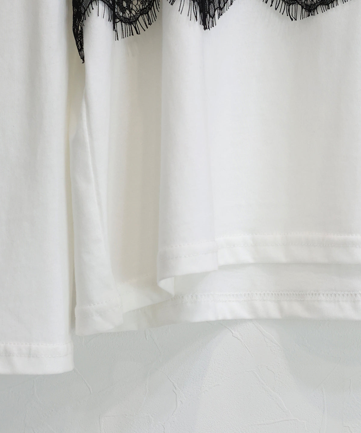 ロングスリーブレースドッキングロゴTシャツ【メール便】