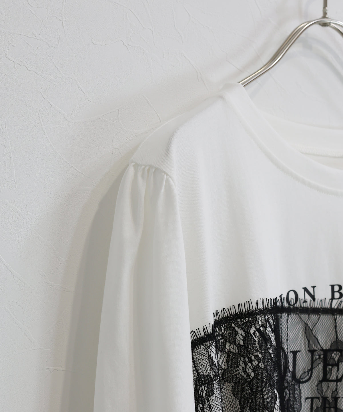 ロングスリーブレースドッキングロゴTシャツ【メール便】