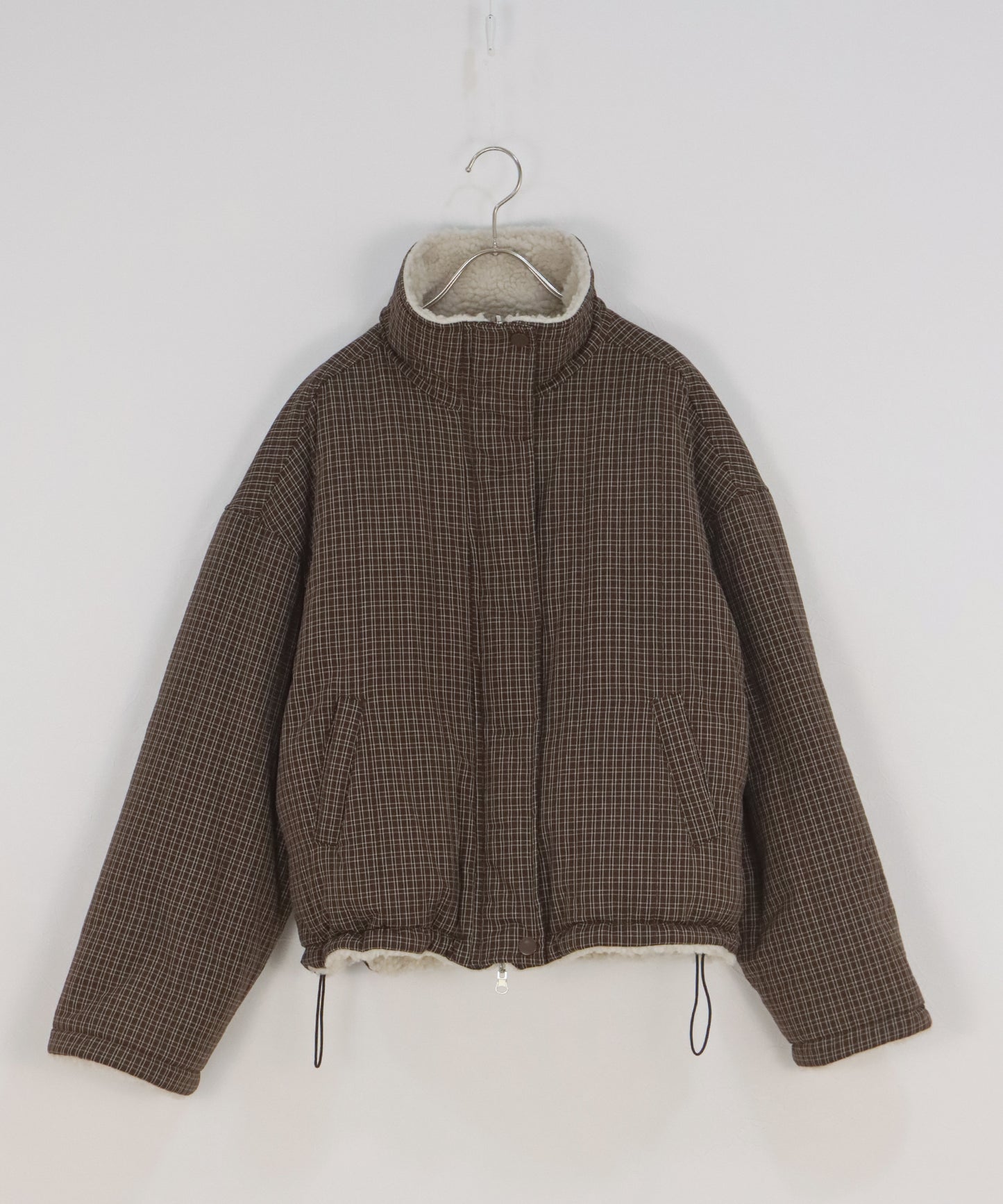 【早割5％OFF】2WAYボアチェックダウンジャケット