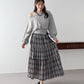 チェック柄サイドリボンティアードスカート