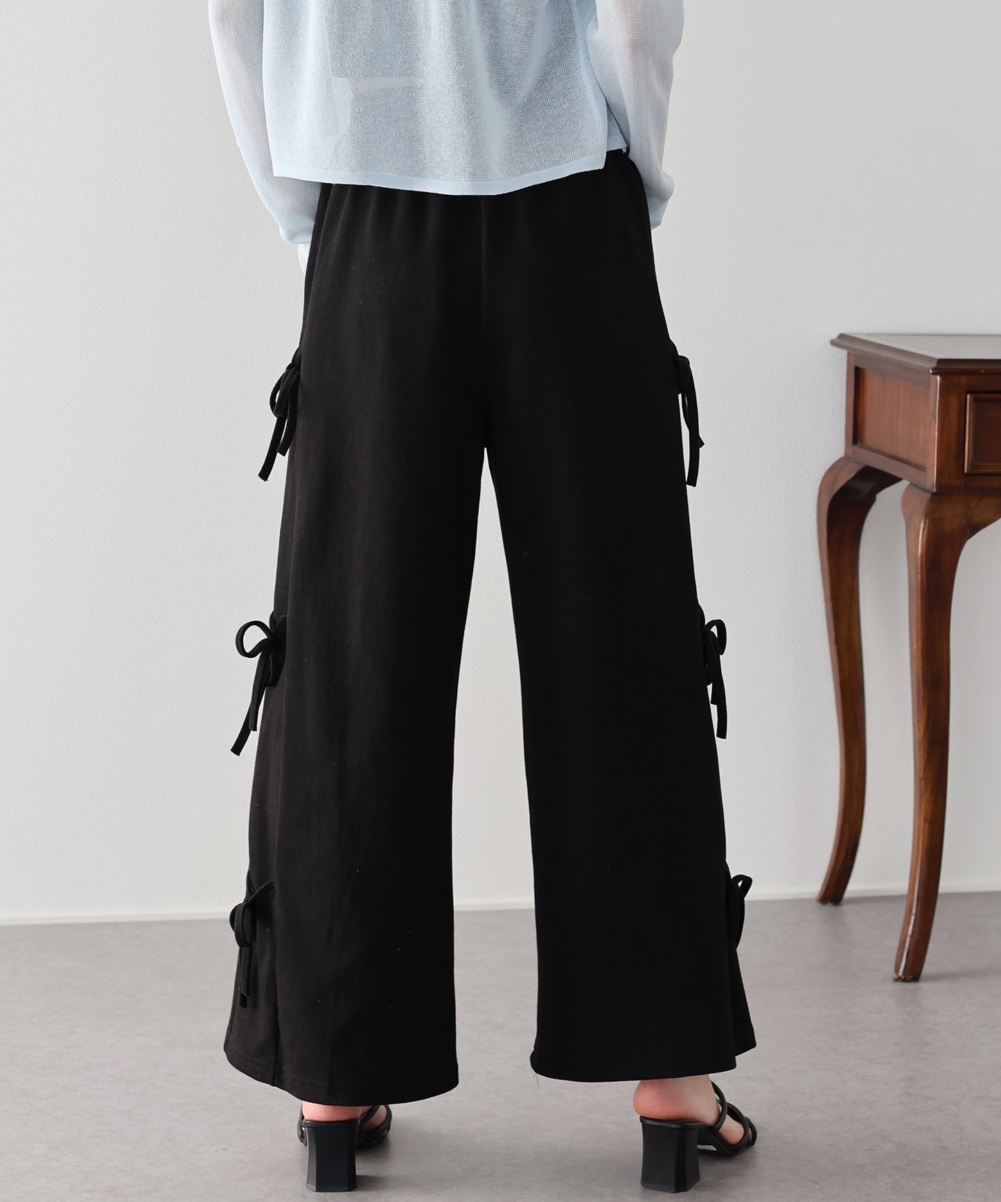 【早割5％OFF】サイドリボンスウェットパンツ