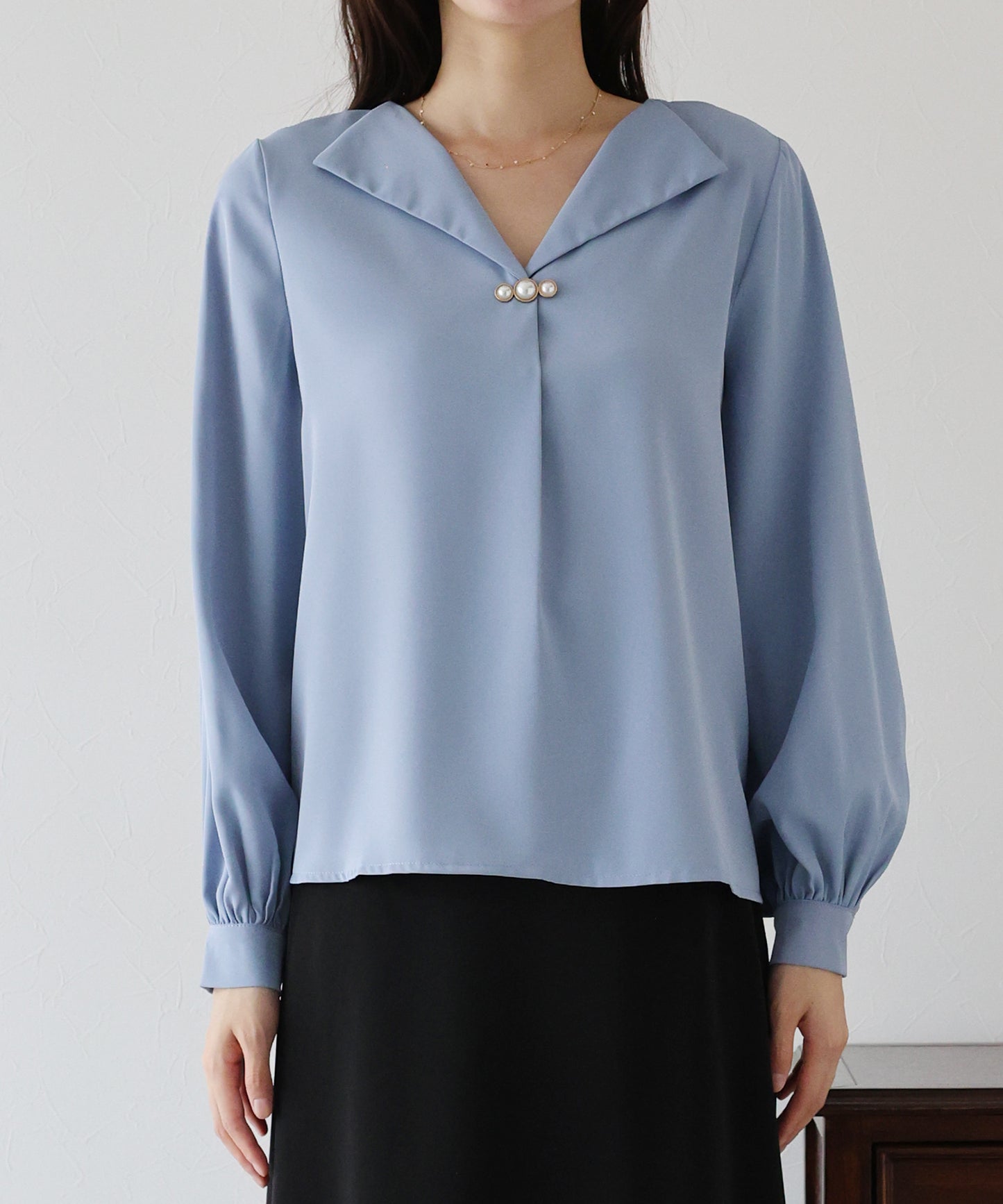 パールモチーフブラウス【ネコポス】