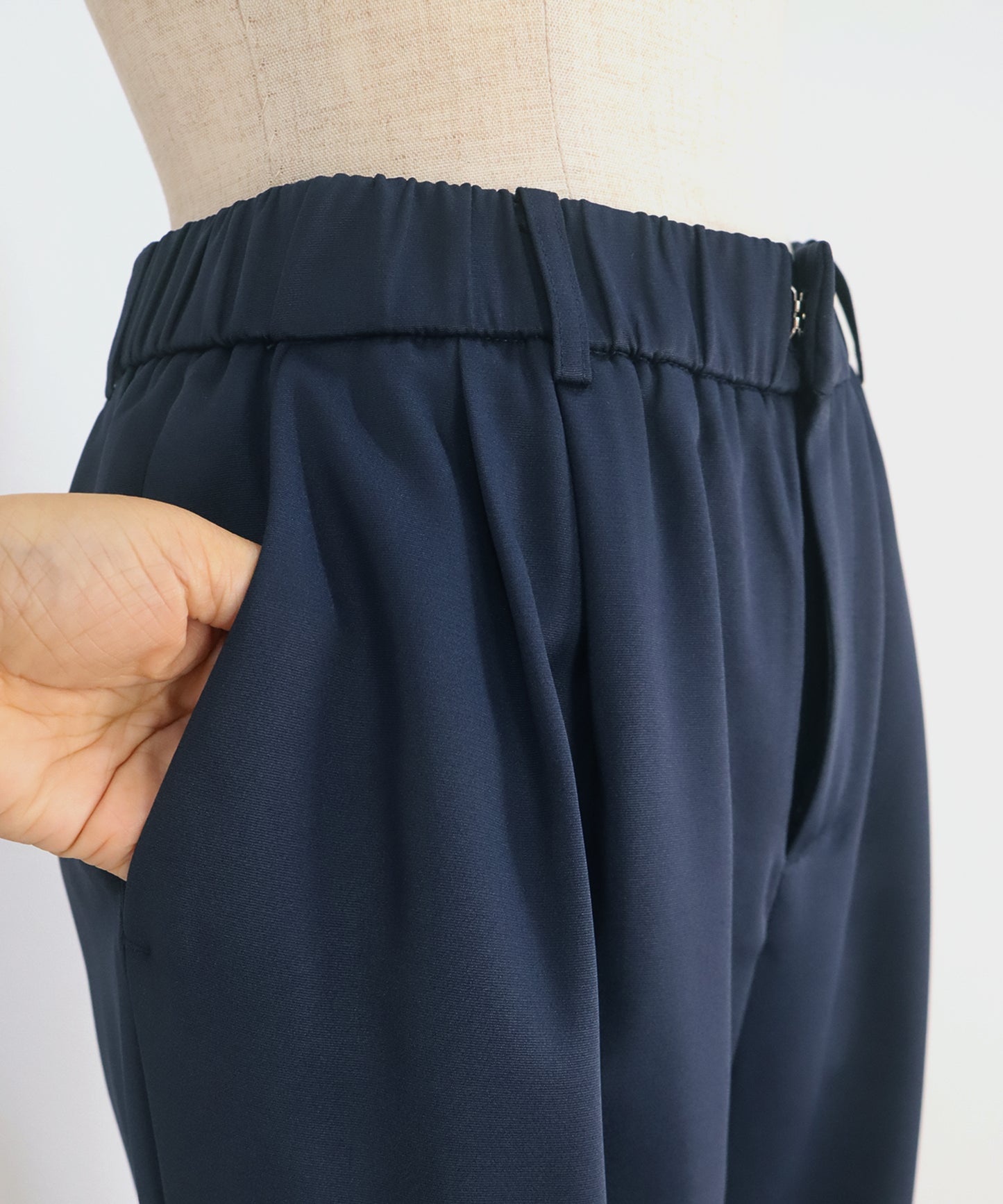 パールモチーフペプラムブラウス＆パンツセット