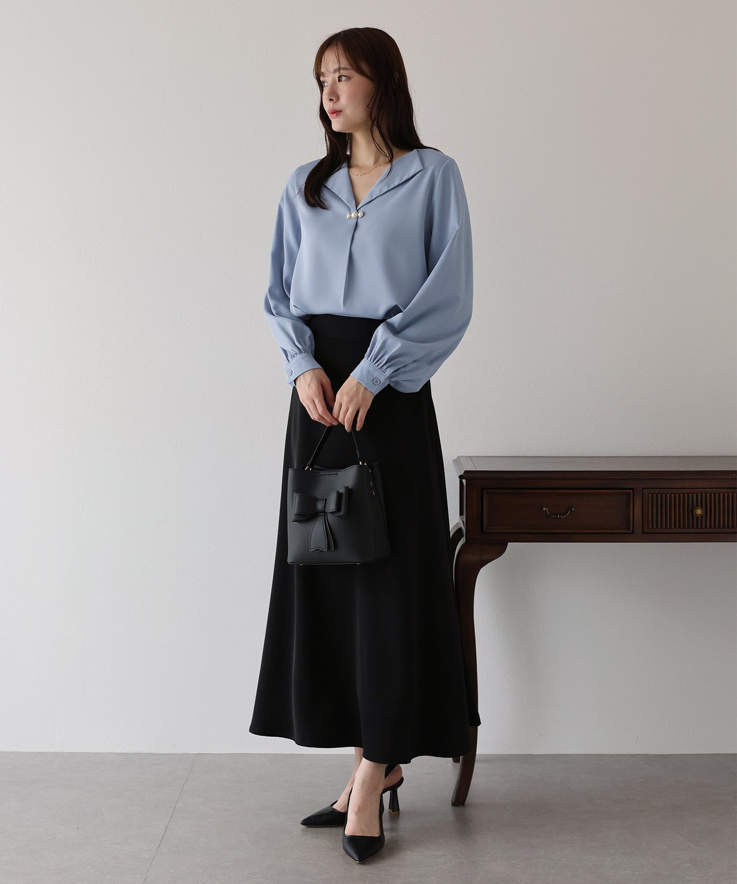 パールモチーフブラウス【ネコポス】