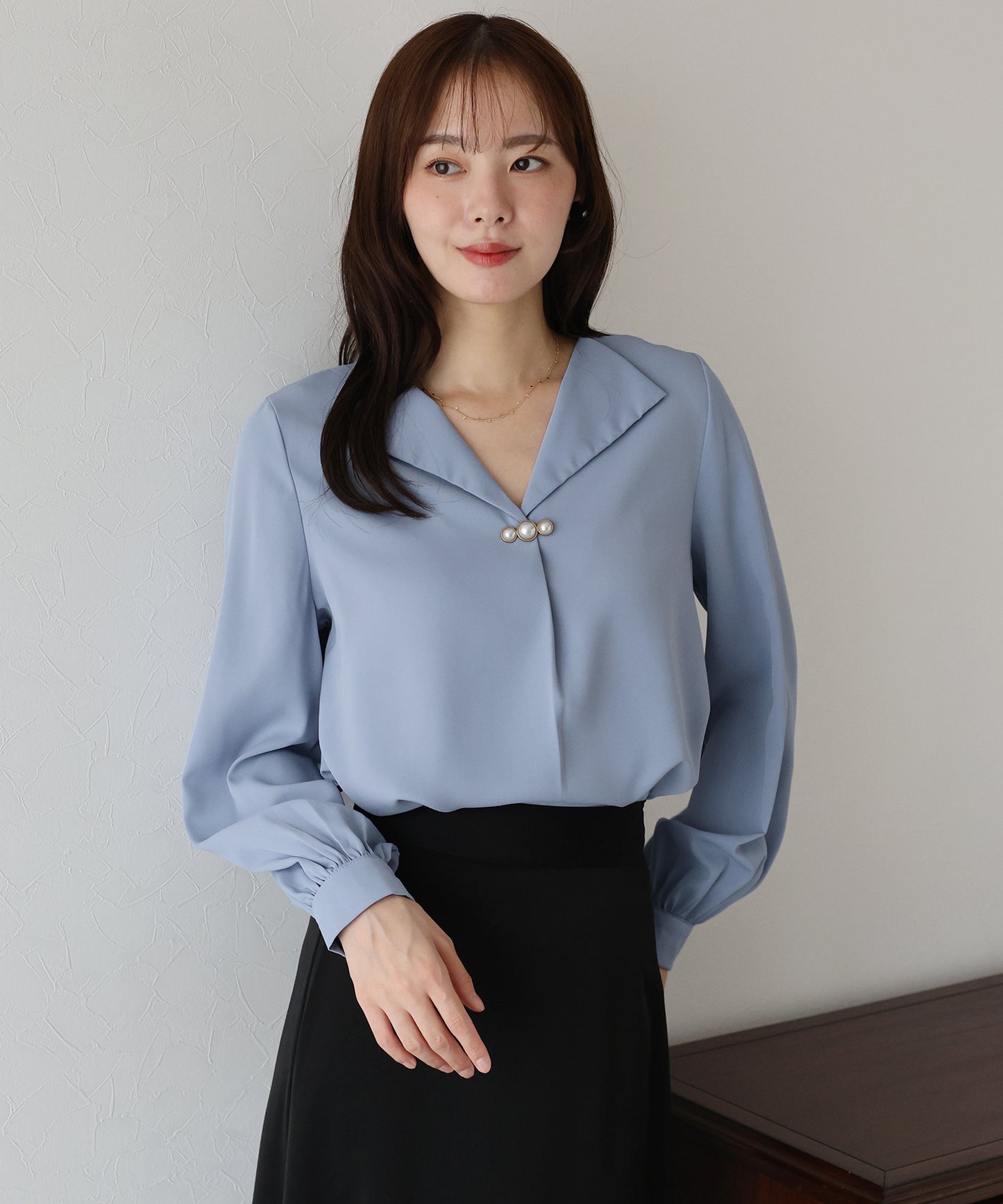 パールモチーフブラウス【ネコポス】