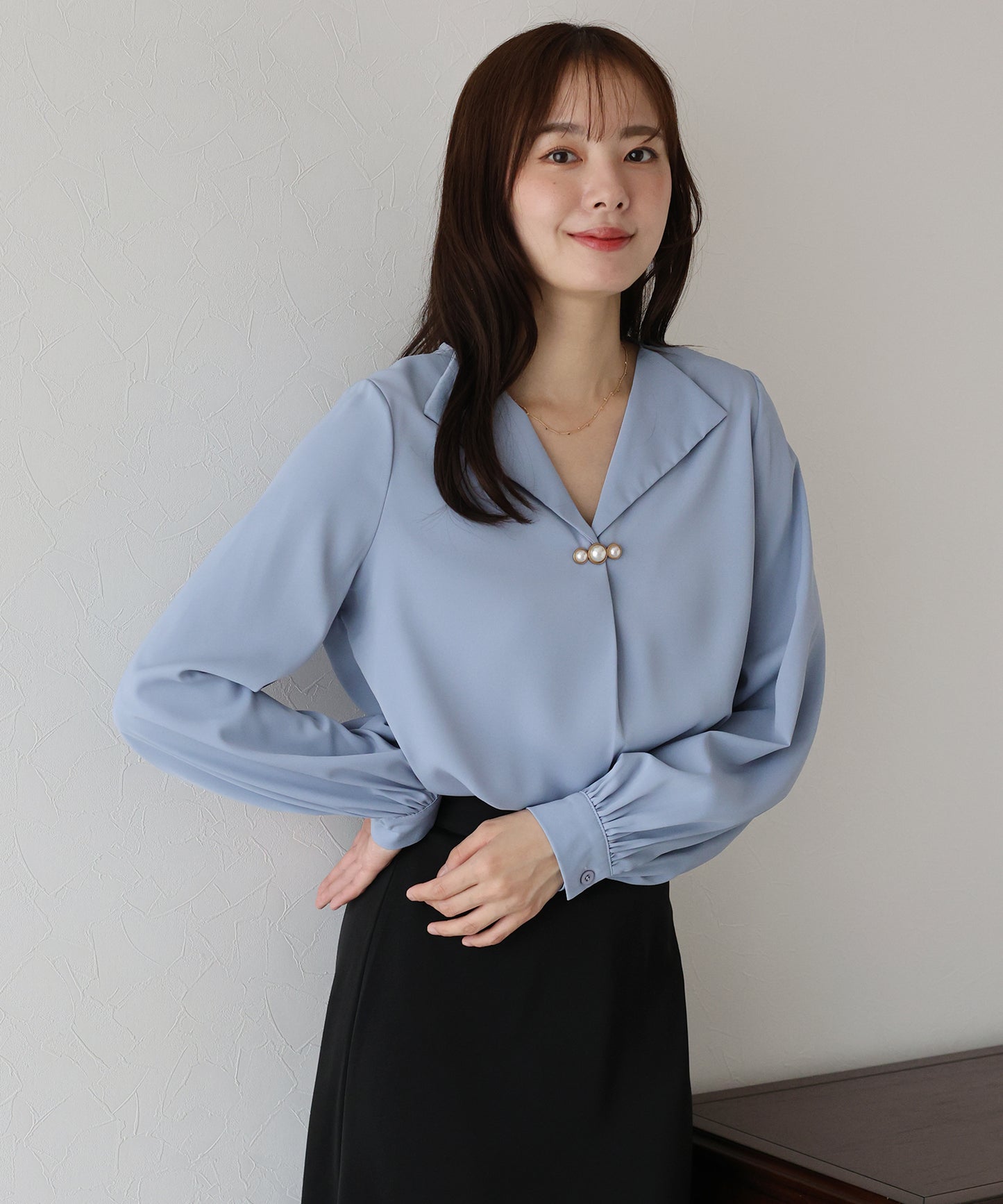 パールモチーフブラウス【ネコポス】