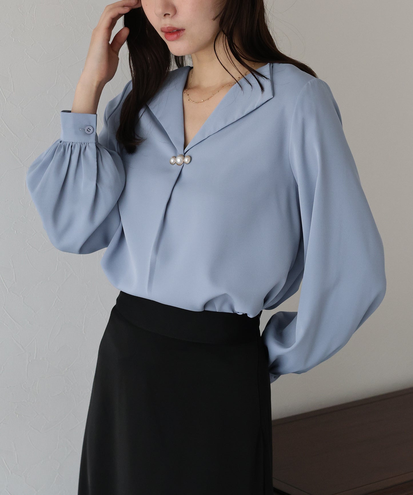 パールモチーフブラウス【ネコポス】