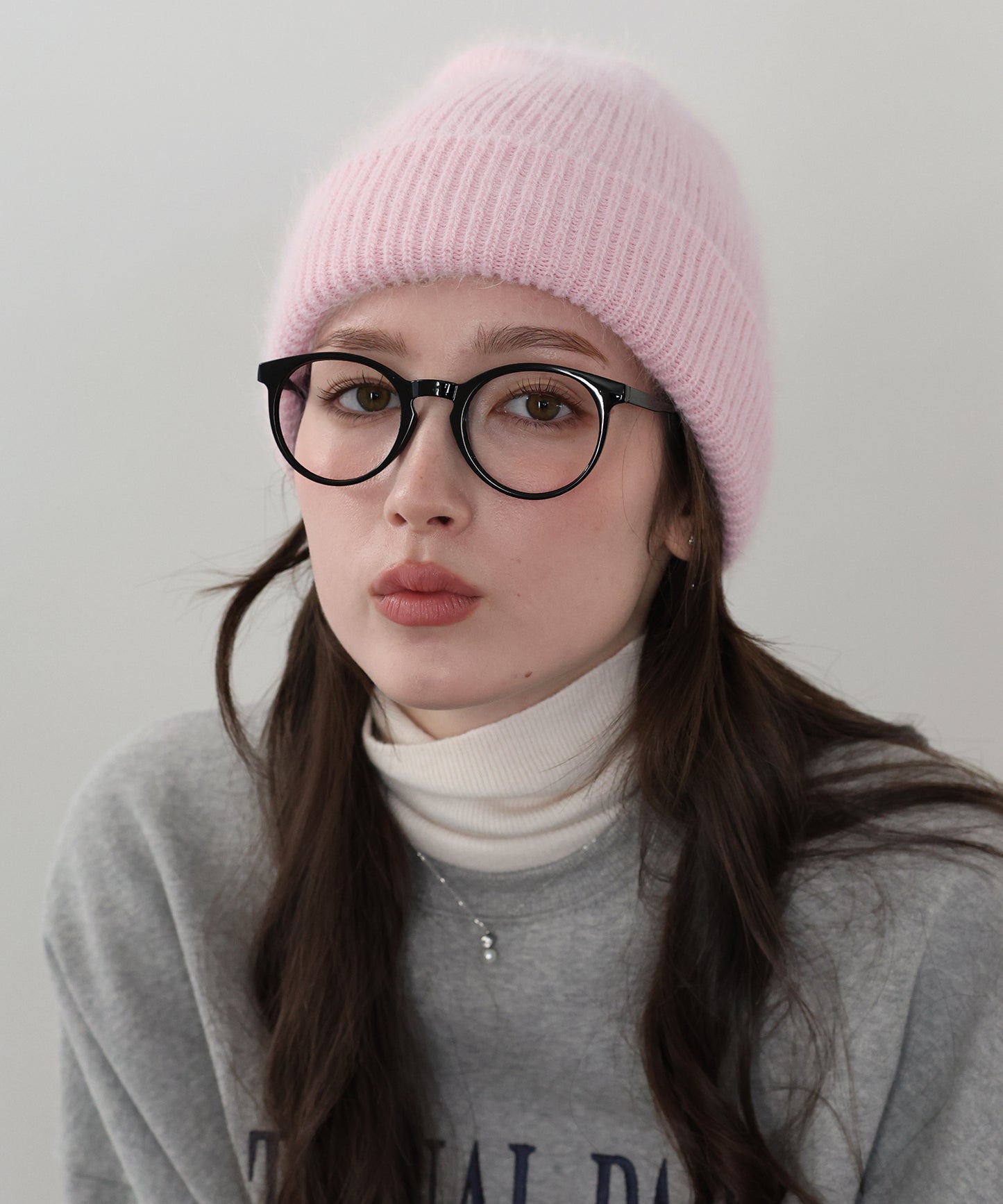 アンゴラニットビーニー 帽子【ネコポス】