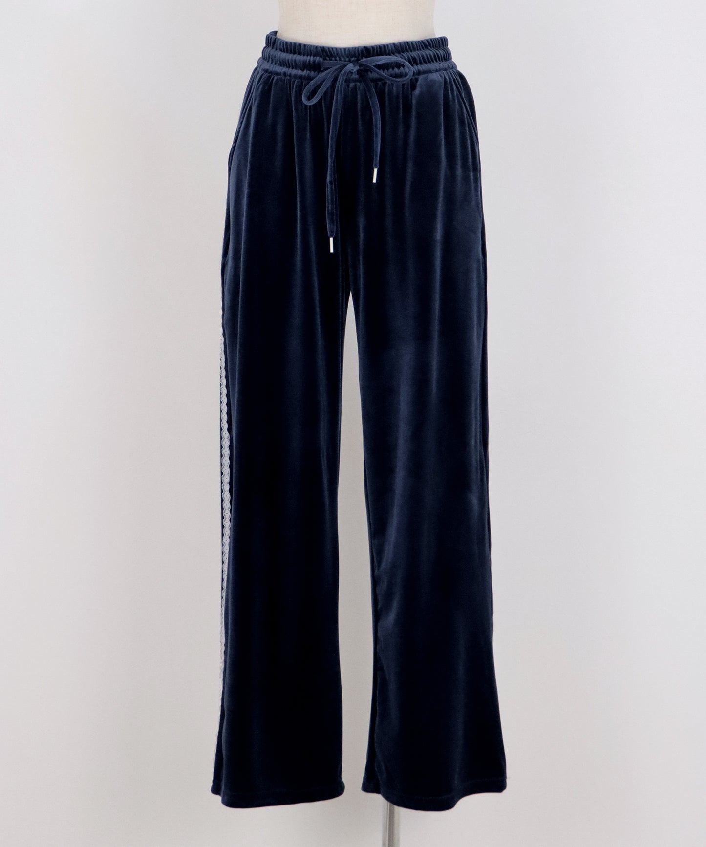 【早割5％OFF】サイドレースベロアパンツ
