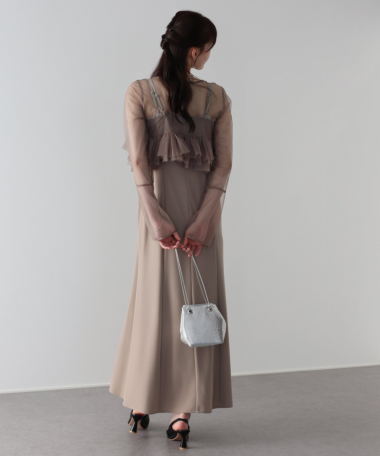 【早割5％OFF】レースビスチェセットドレス 3点セット