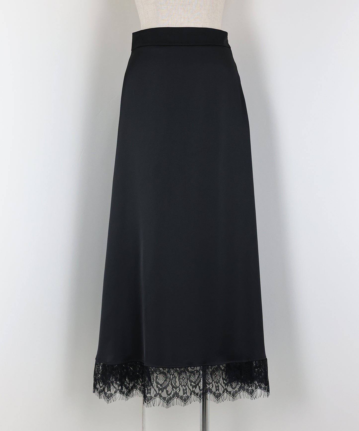 【早割5％OFF】レース切替サテンマーメイドスカート