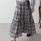 チェック柄サイドリボンティアードスカート
