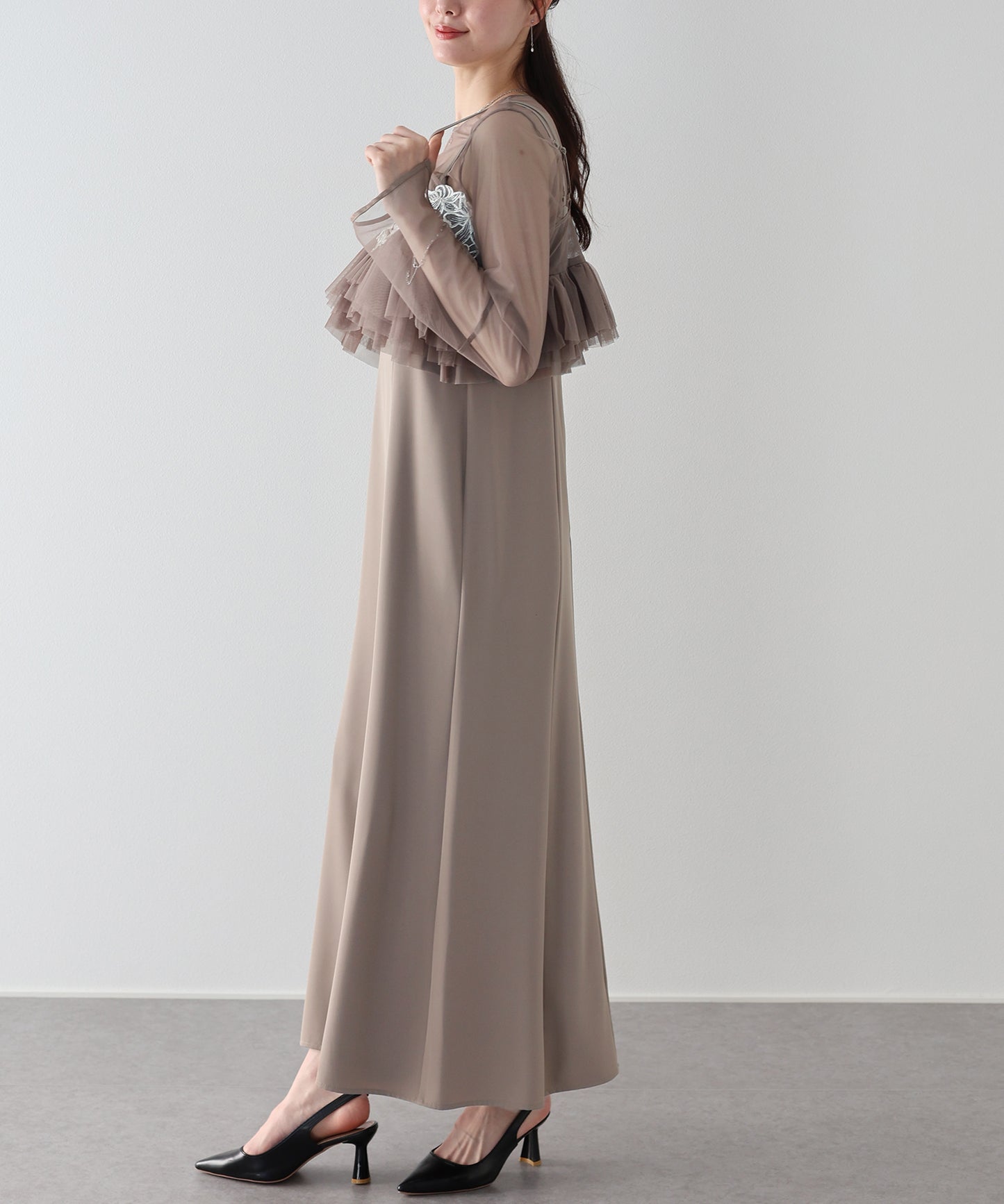 【早割5％OFF】レースビスチェセットドレス 3点セット